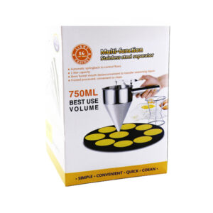 750ml Stainless Steel Funnel Dispenser with Rack Cupcake Pancake Batter Maker Octopus Fish Ball Home Kitchen Baking Tools